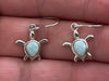 Larimar Turtle Earrings 925 Sterling Silver Sea Turtle Earrings