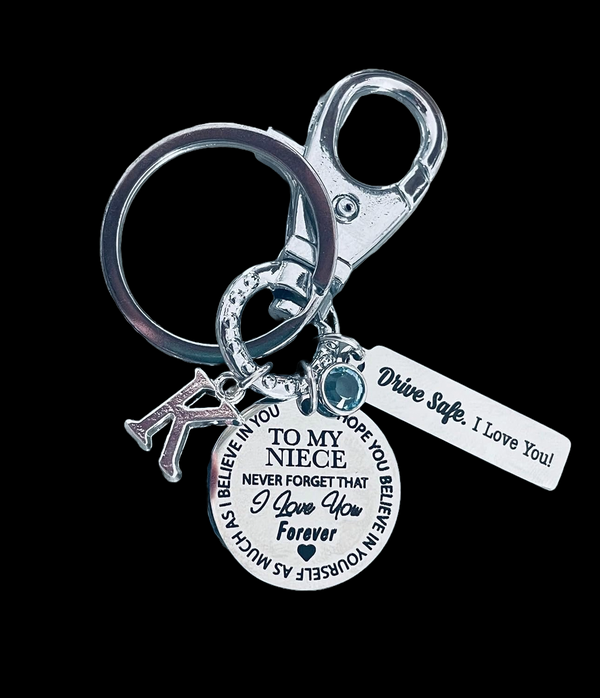 Portachiavi Per Tata Con Frase 'L'amore Tra Tata E Nipote è Per Sempre' - Regalo In Acciaio Inox Con Sacchetto Di Velluto