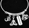 Namaste Charm Bracelet Yoga Jewelry 