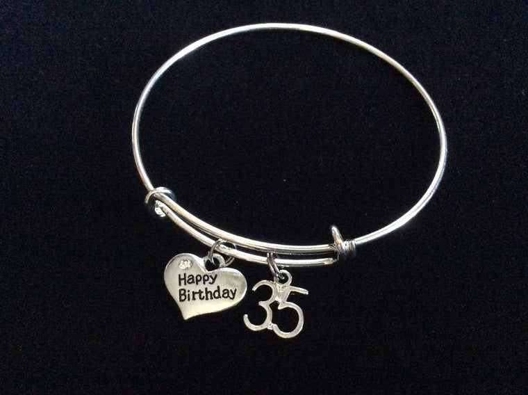 Happy 35th Birthday Expandable Charm Bracelets