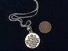 Guardian Angel Prayer Silver Stamped Silver Charm Pendant Necklace