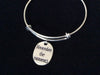Remember The Moments on a Silver Expandable Bangle Adjustable Bracelet