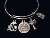 A Walk on the Beach is Good for the Soul Expandable Charm Bracelet Ocean Nautical Vacation Gift