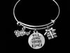 Happy Birthday Expandable Charm Bracelet Silver Adjustable Wire Bangle