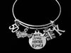 Happy 50th Birthday Expandable Charm Bracelet Silver Adjustable Bangle One Size Fits All Gift Birthday Present  Wild Heart Vintage Soul
