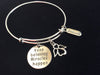 Keep Believing Miracles Happen Angel Charm on a Silver Adjustable Expandable Bangle
