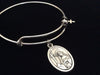 Patron Saint of the Impossible St. Rita Silver Expandable Bracelet Double Sided Adjustable Wire Bangle Catholic Medal Gift Trendy