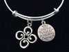 Master of your Own Destiny and Path of Life Charm on a Silver Expandable Wire Bangle