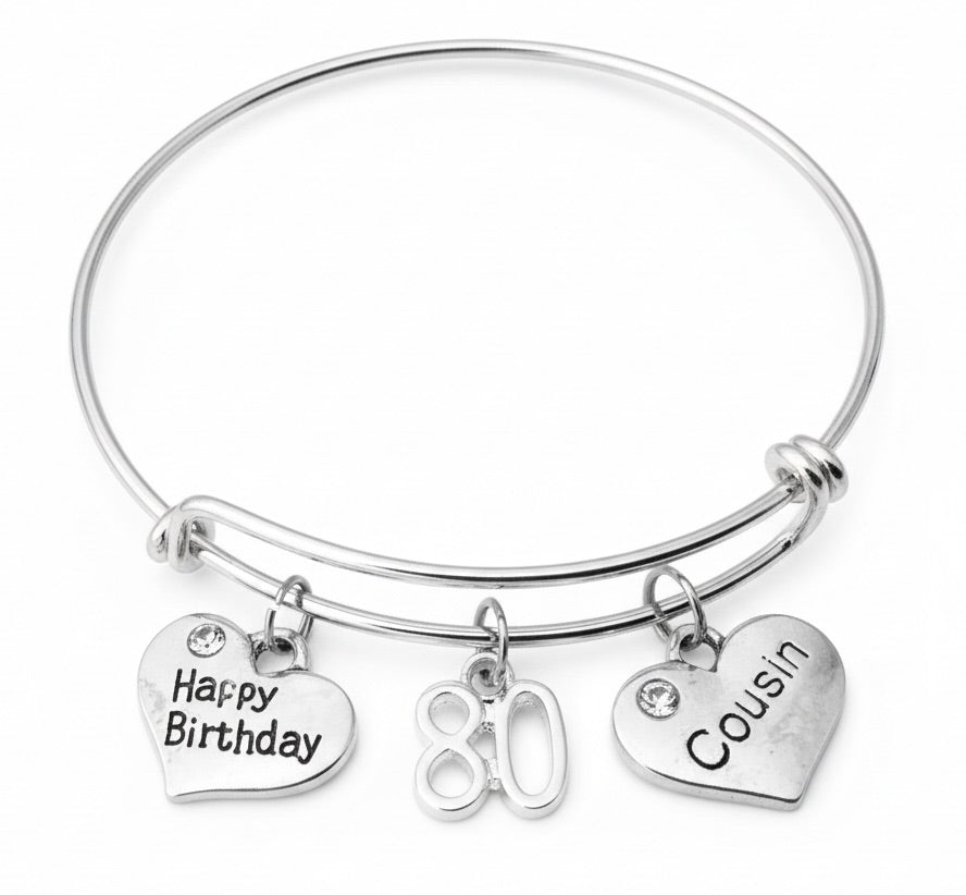Silver bracelet with &