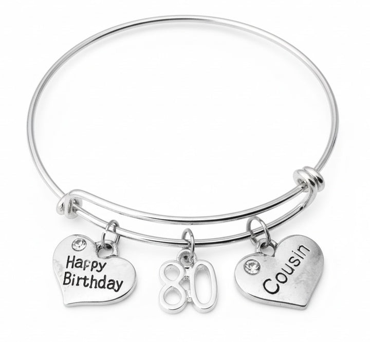 Silver bracelet with &