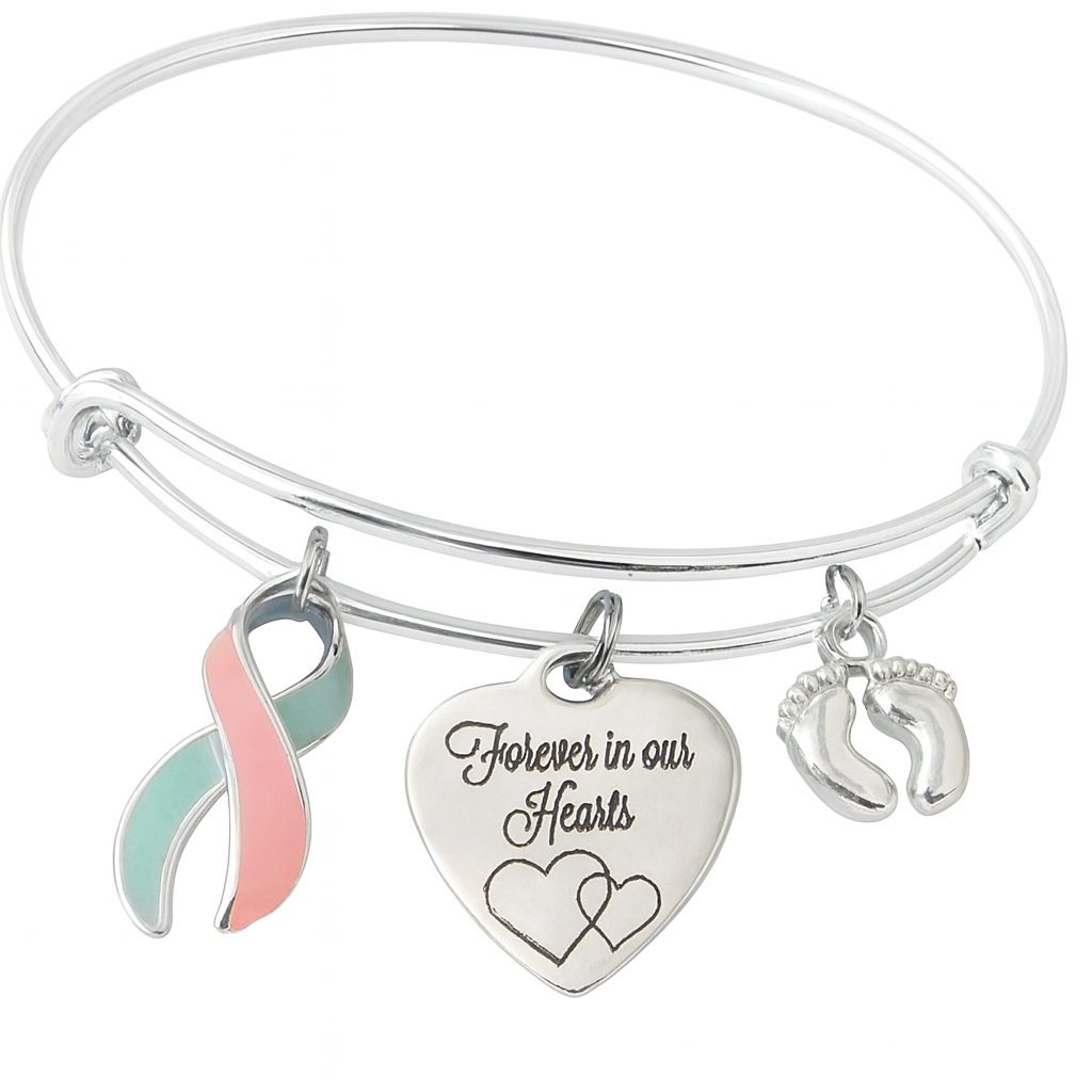 Forever In Our Hearts Memorial Bracelet – Pregnancy & Infant Loss Awareness Jewelry