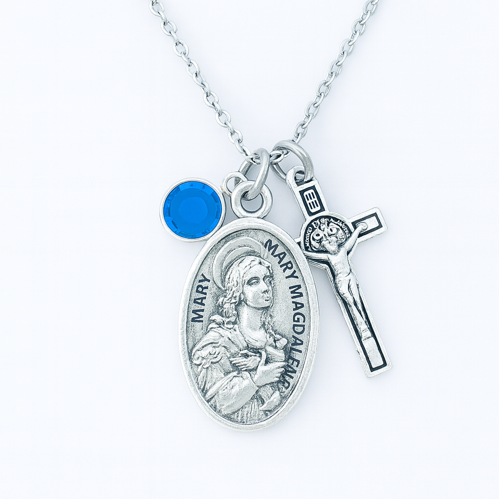 Saint Mary Magdalene Necklace | Silver Catholic Jewelry