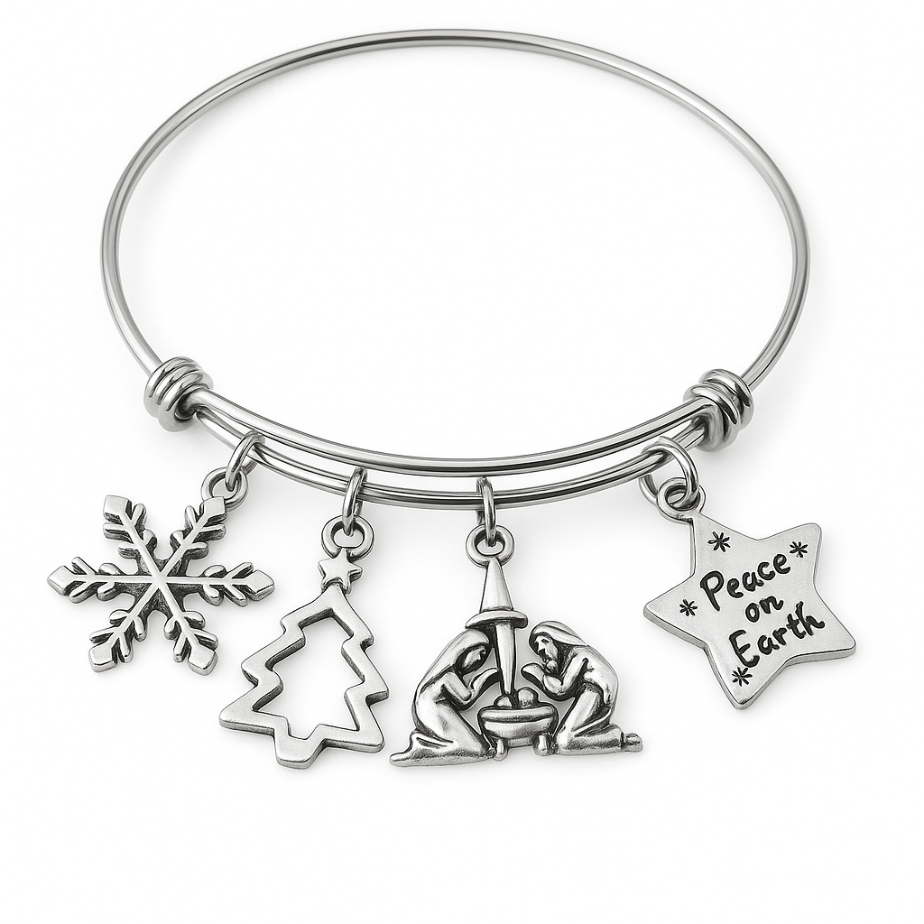 Nativity Christmas Charm Bracelet 