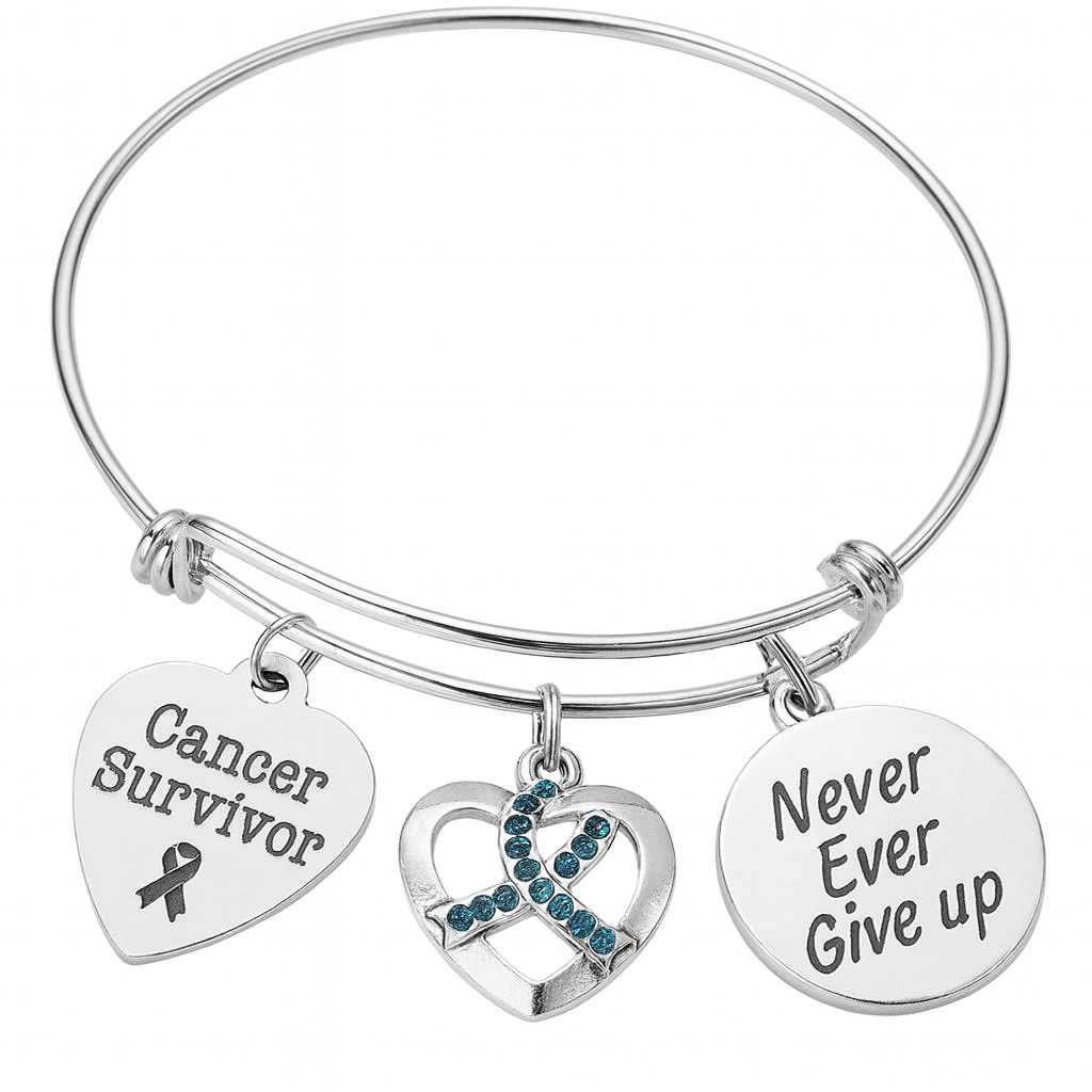 Teal Cancer Survivor Bracelet – Inspirational Awareness Jewelry
