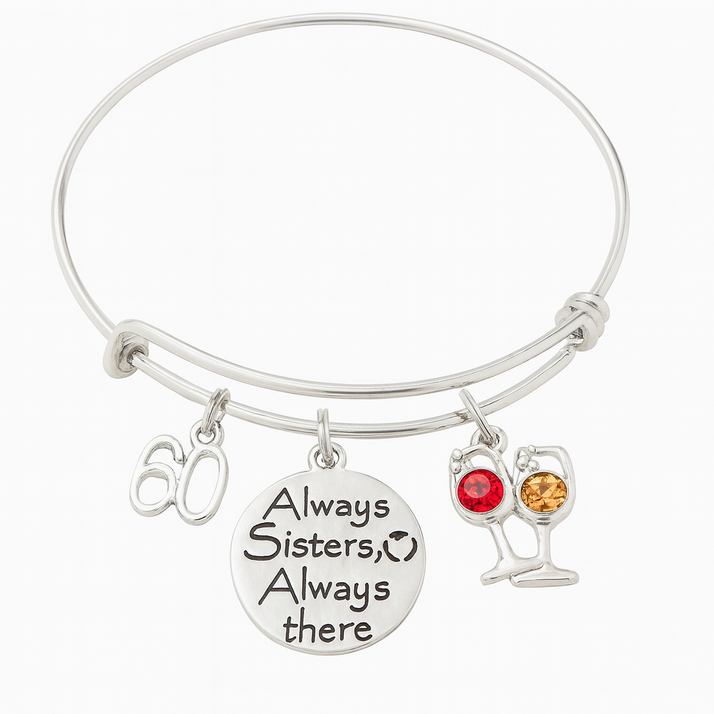 60th Birthday Sister Bracelet – Always Sisters Jewelry