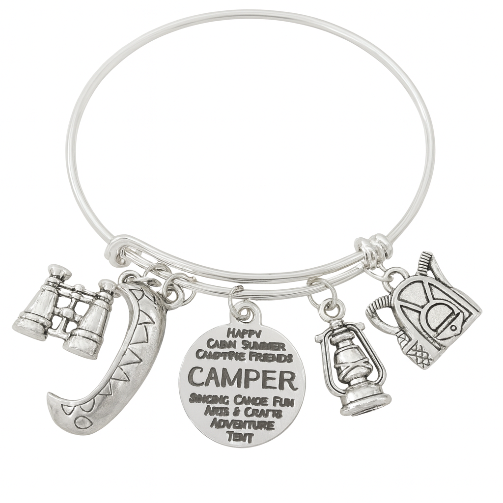 Camping Charm Bracelet – Outdoor Adventure Jewelry