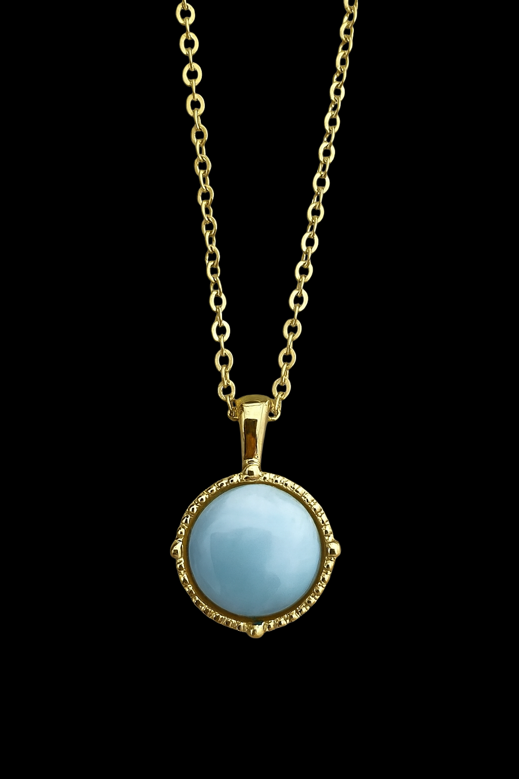 Gold Larimar Necklace