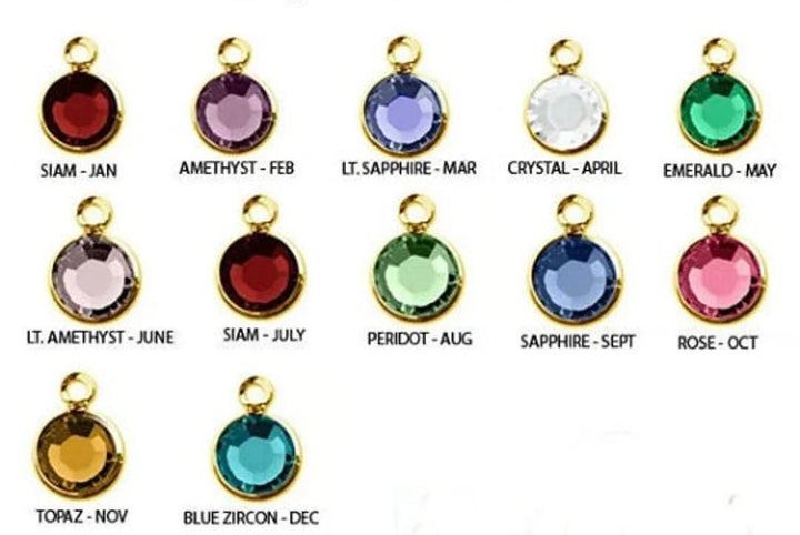 Gold EKG Heartbeat Bracelet with Birthstone &amp; Initial Charms