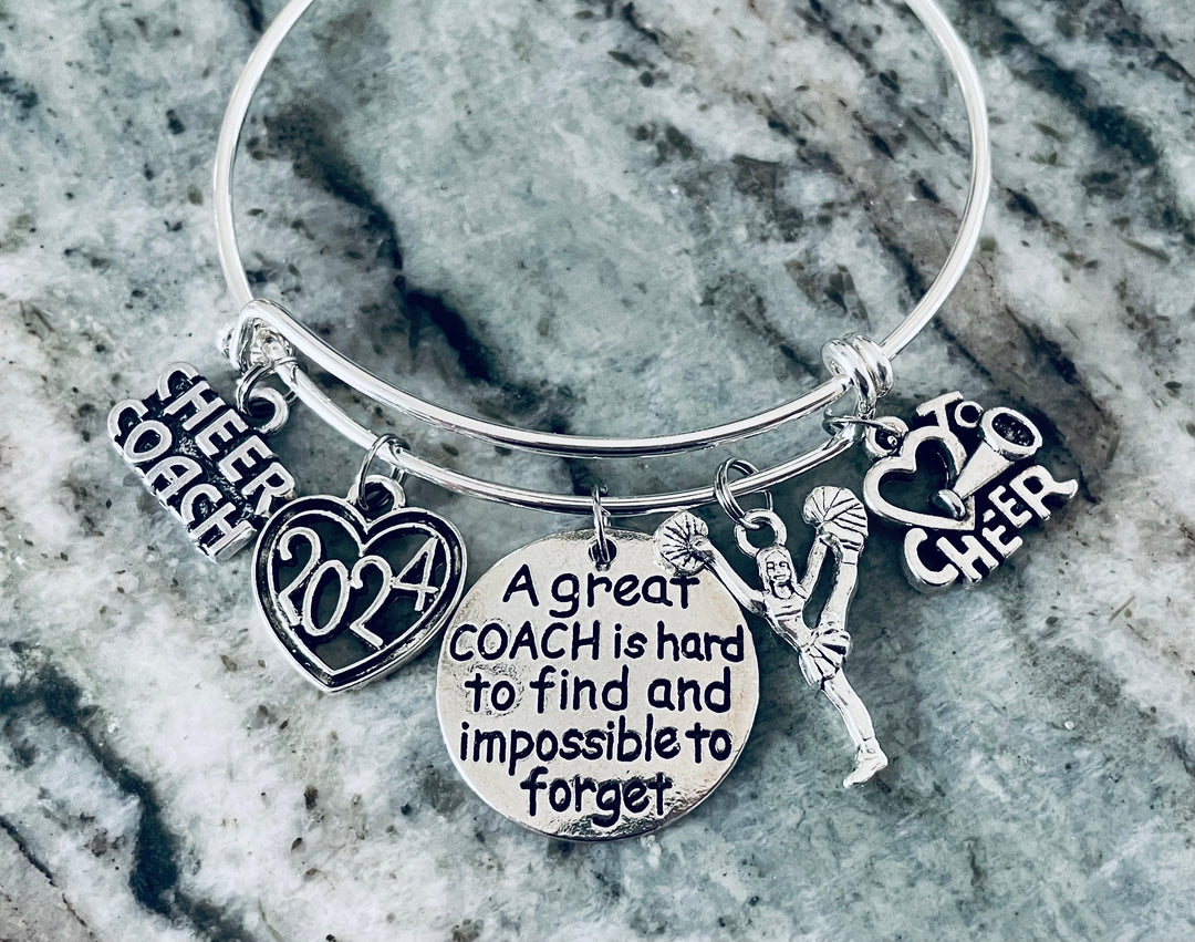 Cheer Coach Charm Bracelet Cheer Coach Gift