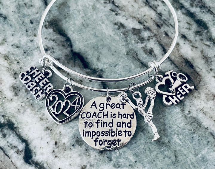 Cheer Coach Charm Bracelet Cheer Coach Gift
