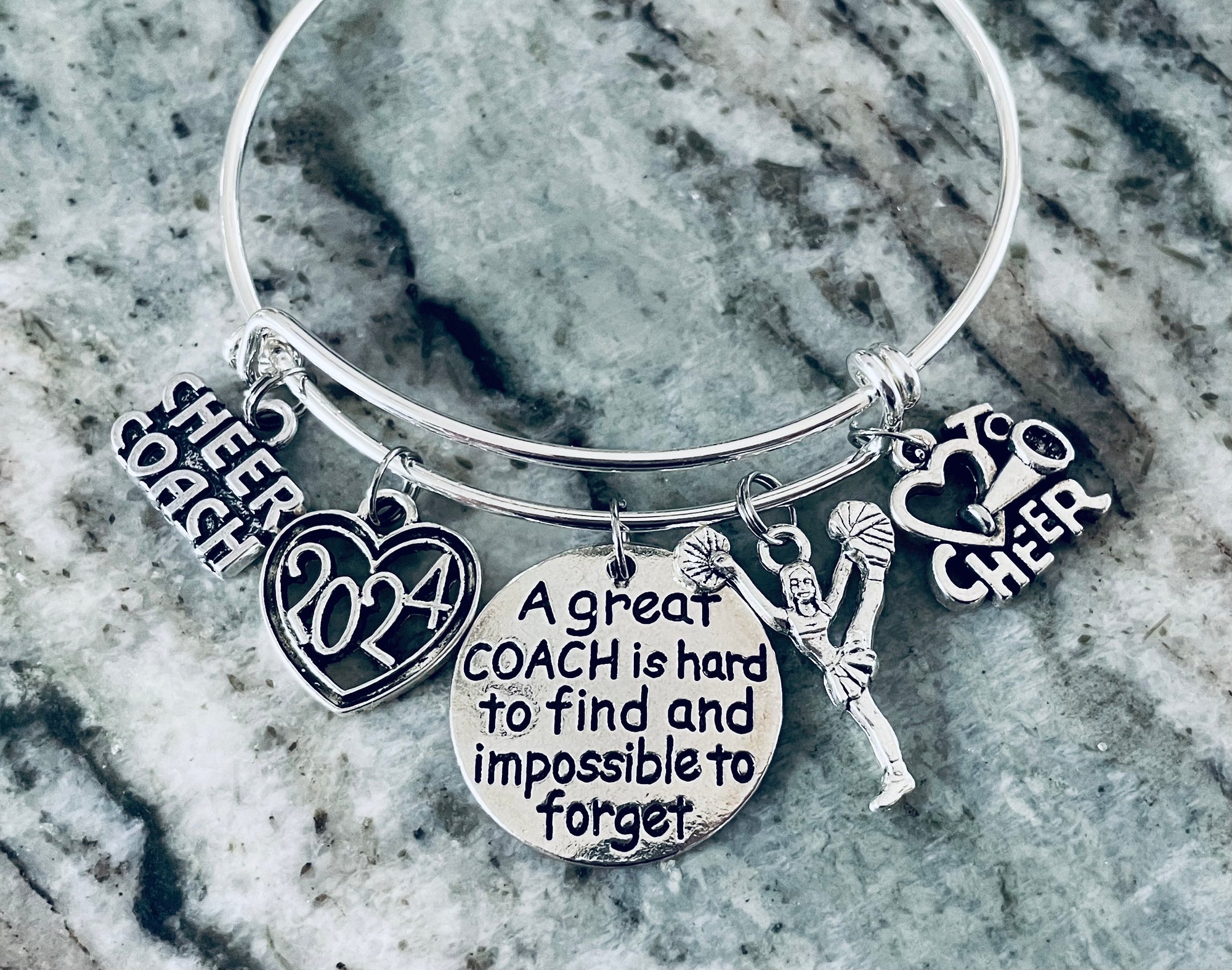 Cheer Coach Charm Bracelet Cheer Coach Gift