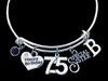 Gifts for sisters 75th Birthday Custom Charm Bracelet for sister 