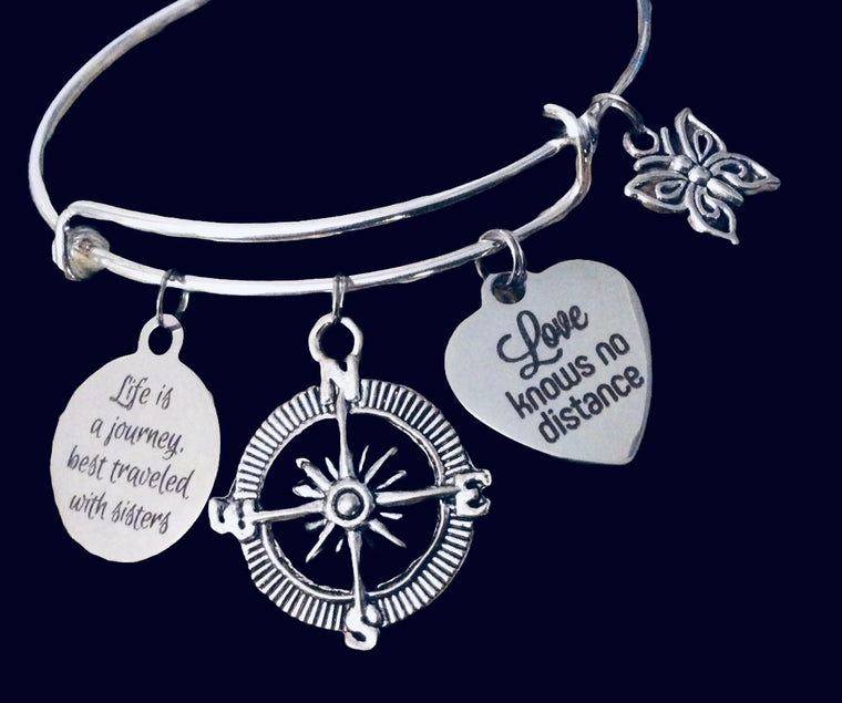 Sisters Jewelry Life is a journey Sisters Charm Bracelet