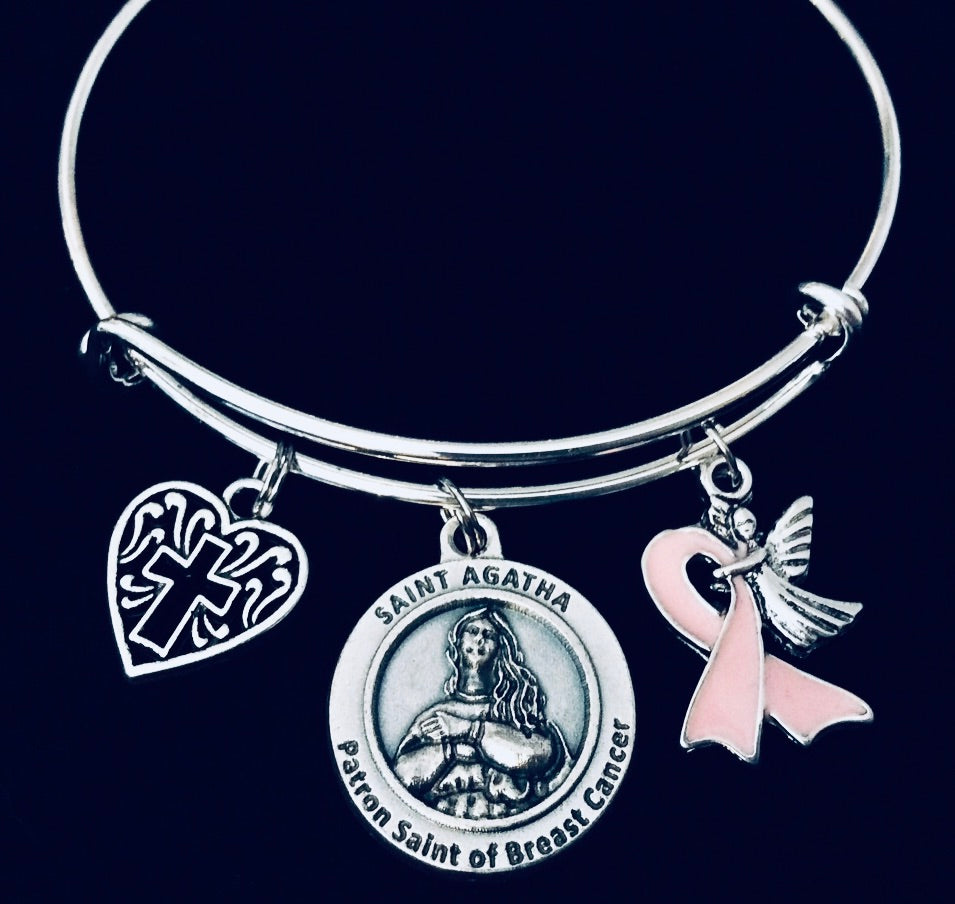 Saint Agatha Medal Jewelry Patron Saint Of Breast Cancer