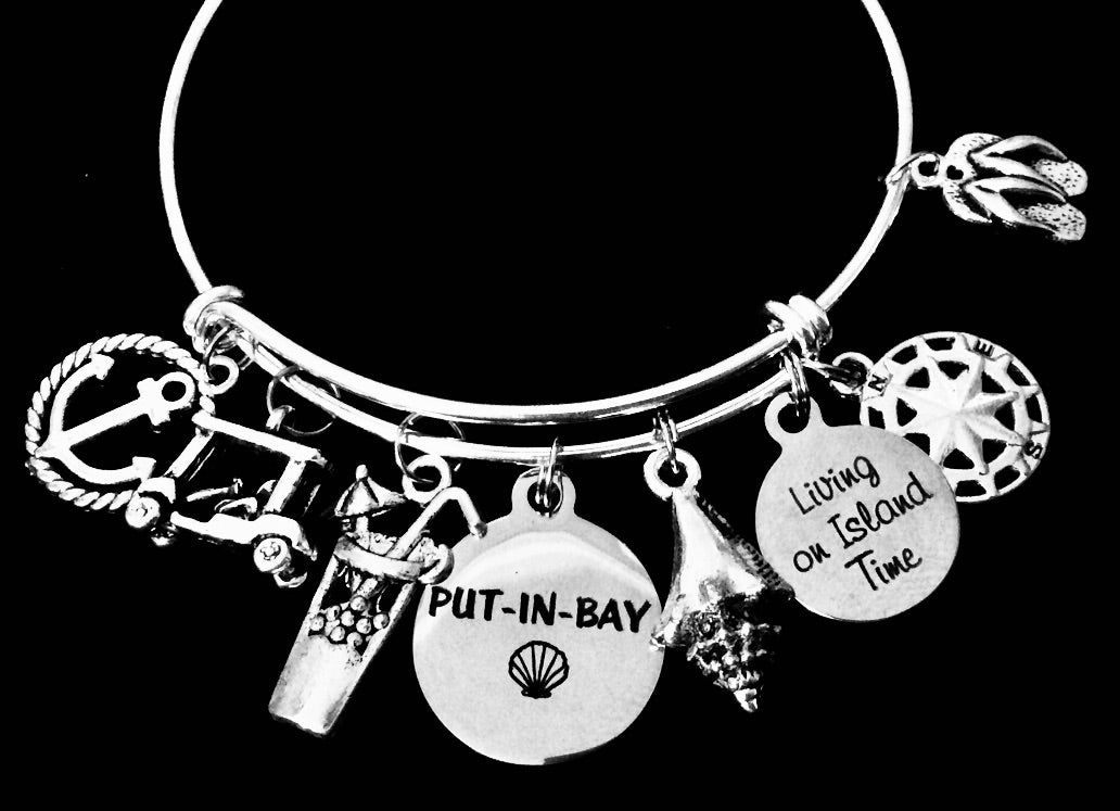 Lake Erie Island Jewelry Put-in-Bay Expandable Charm Bracelet