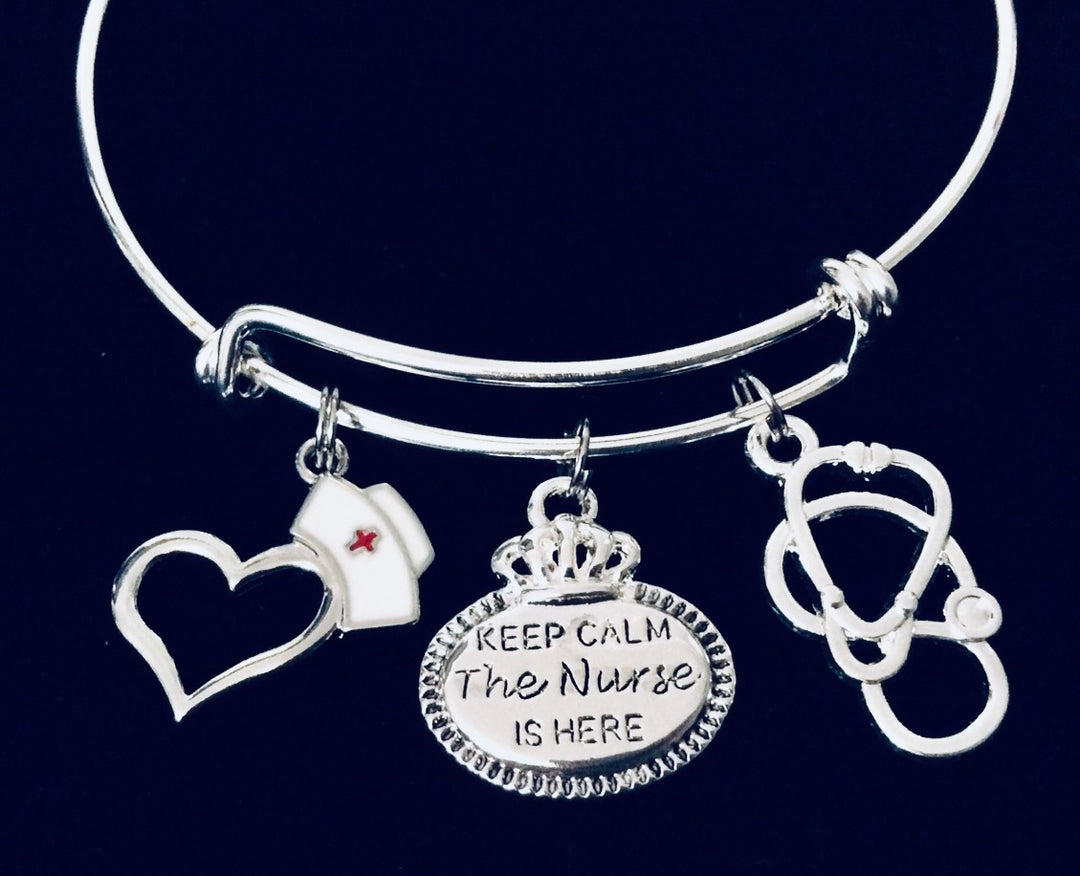 Gift for RN Gift For Nurse Jewelry Keep Calm the Nurse is here Fun jewelry for RN