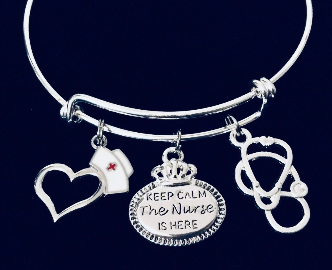 Gift for RN Gift For Nurse Jewelry Keep Calm the Nurse is here Fun jewelry for RN