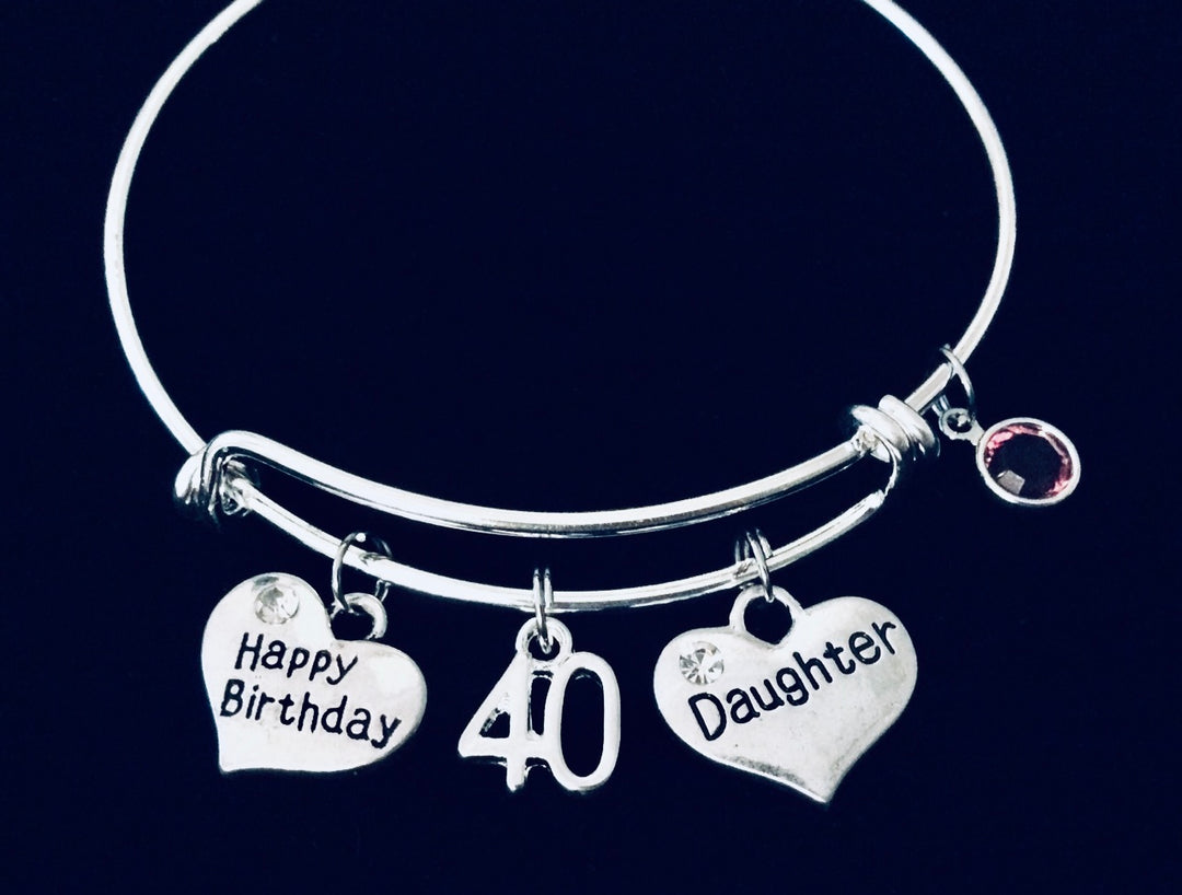 40th Birthday Gift for Daughters 40th Birthday Charm Bracelet 