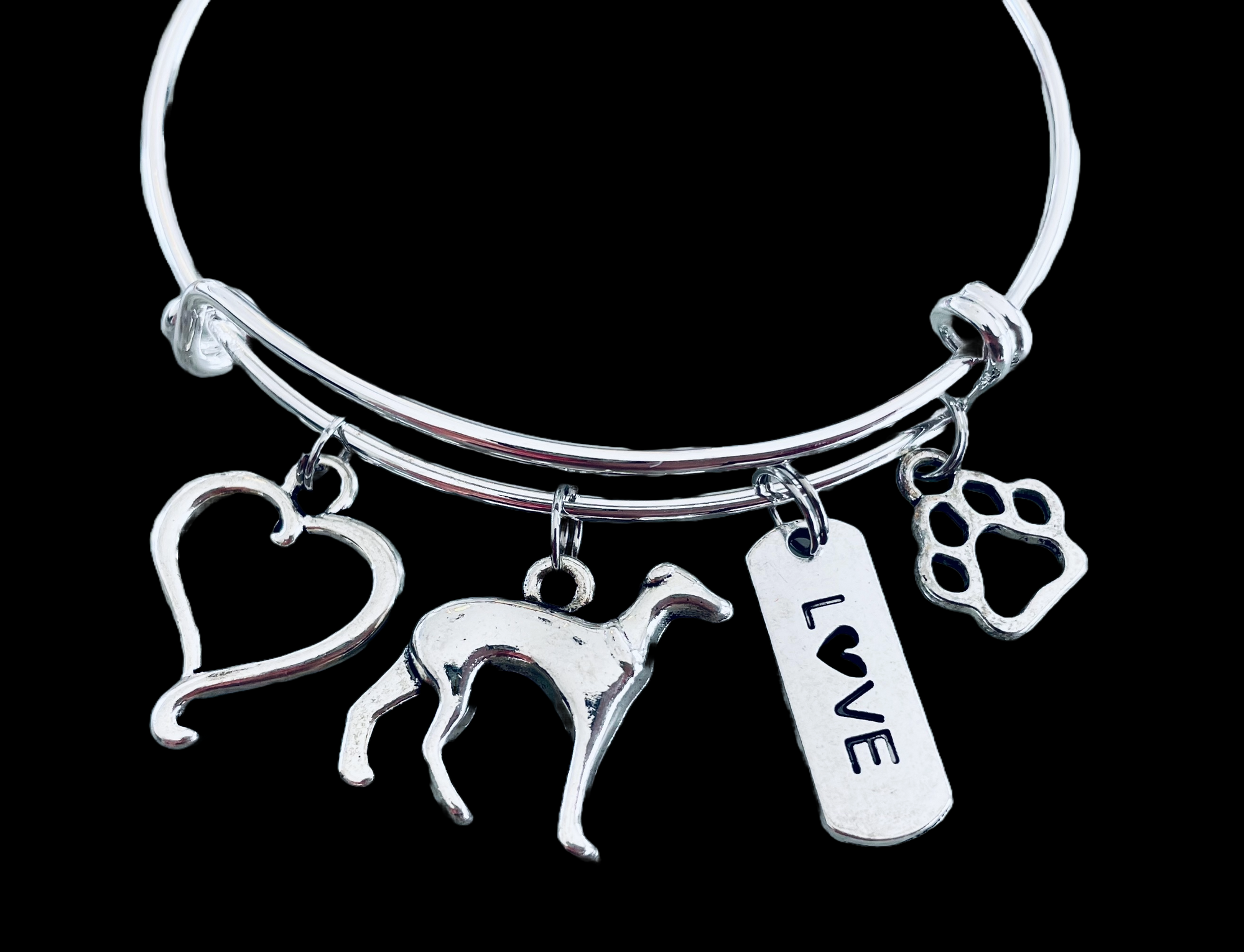 Greyhound charm bracelet