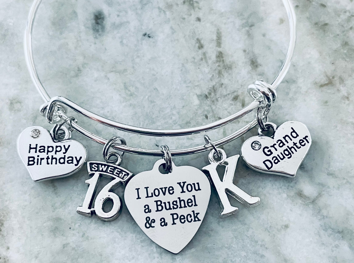 I Love You a Bushel and a Peck Jewelry Silver Expandable Charm