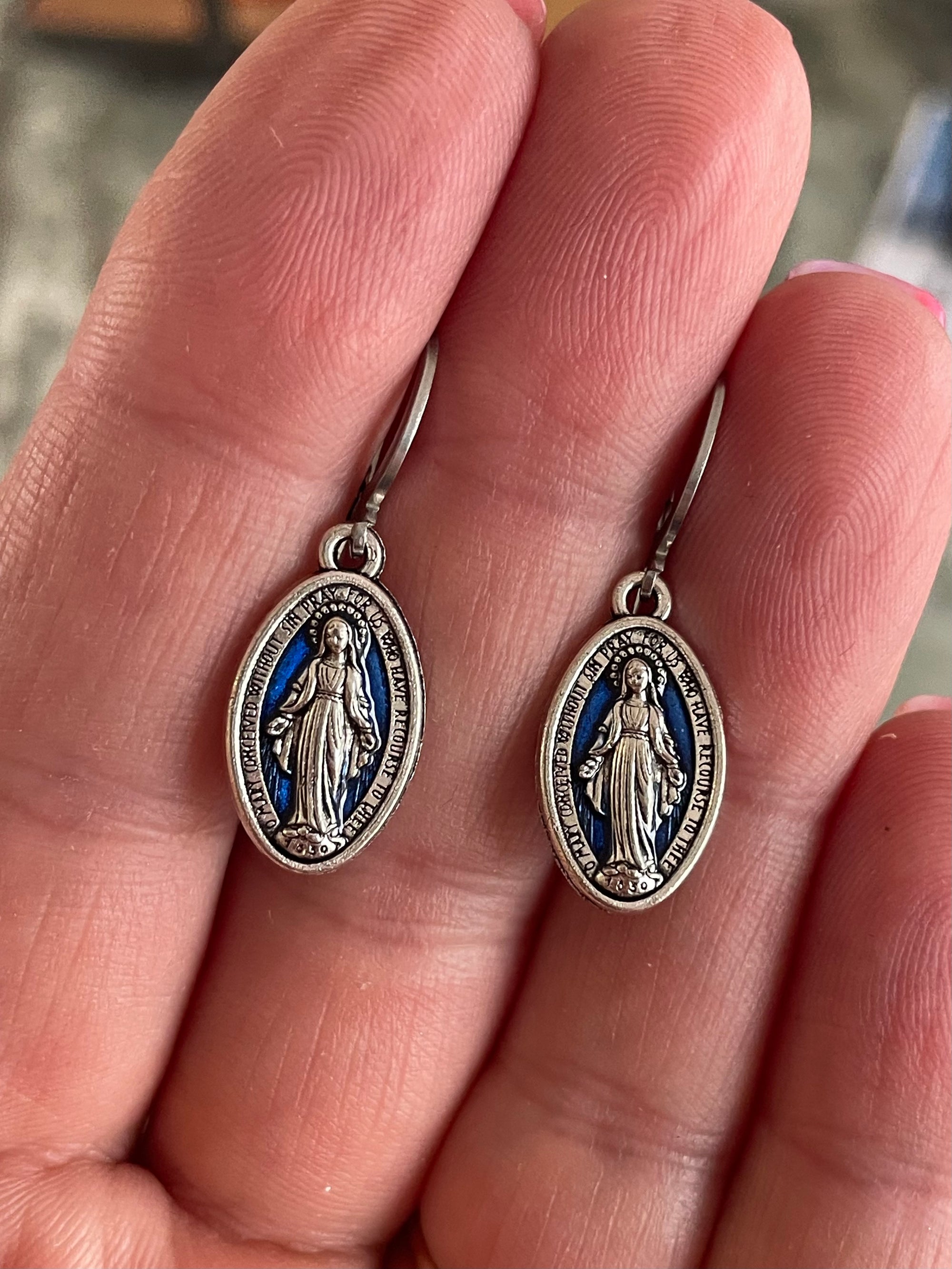 Marion Earrings Mother Mary Jewelry 