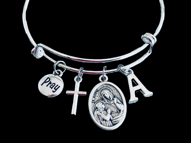Saint Anne Jewelry Saint Anne Charm Bracelet Patron Saint of Pregnancy, Mothers and Grandmothers