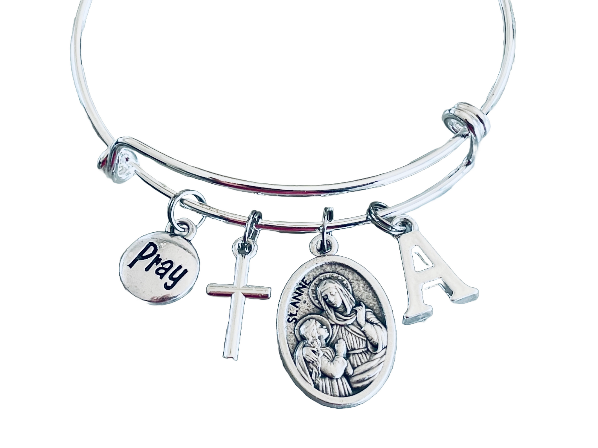 Saint Anne Jewelry Saint Anne Charm Bracelet Patron Saint of Pregnancy, Mothers and Grandmothers