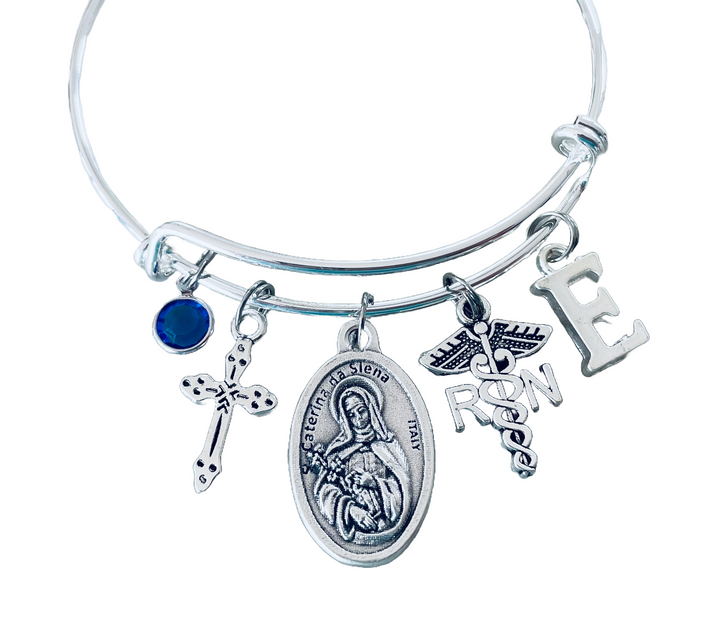 Saint Caterina da Siena RN Charm Bracelet – Patron Saint of Nurses 