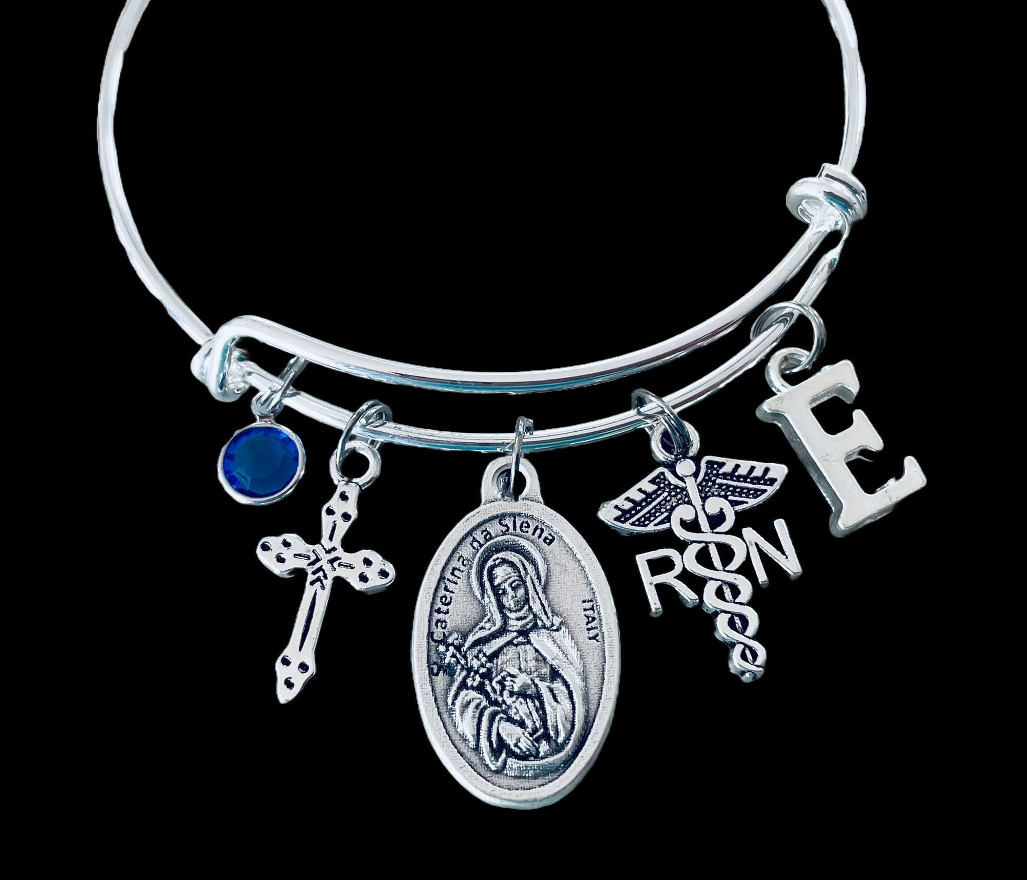 Saint Caterina da Siena RN Charm Bracelet Saint Catherine Medal