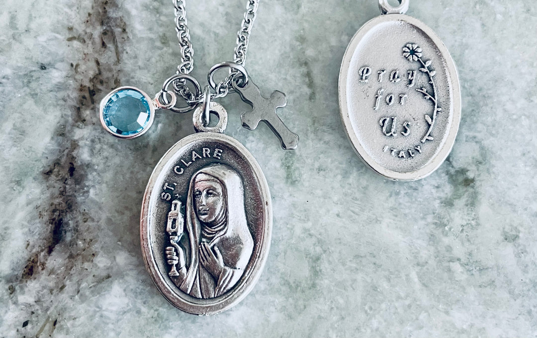 Saint Clare Medal Neckalce 