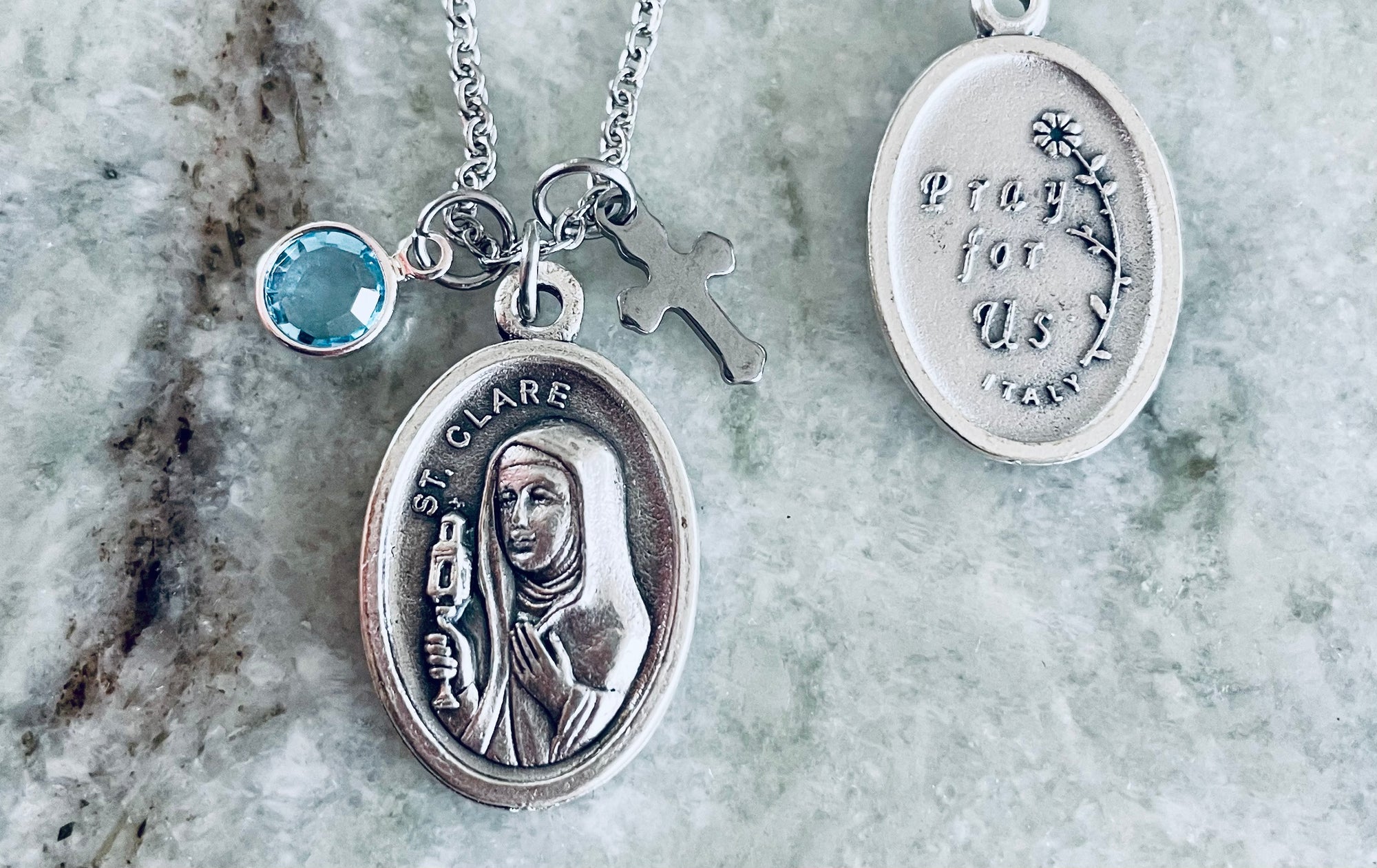 Saint Clare Medal Neckalce 