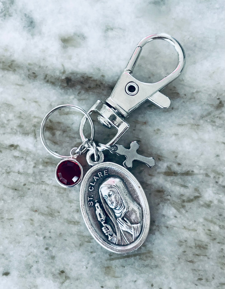 Purse Charm Saint Clare Medal  Religious Catholic Gift