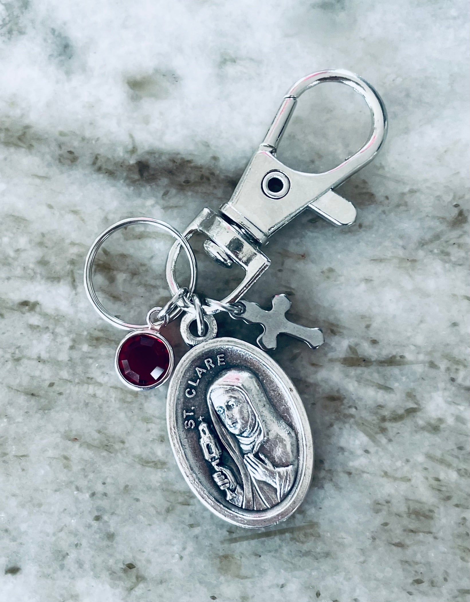 Purse Charm Saint Clare Medal  Religious Catholic Gift