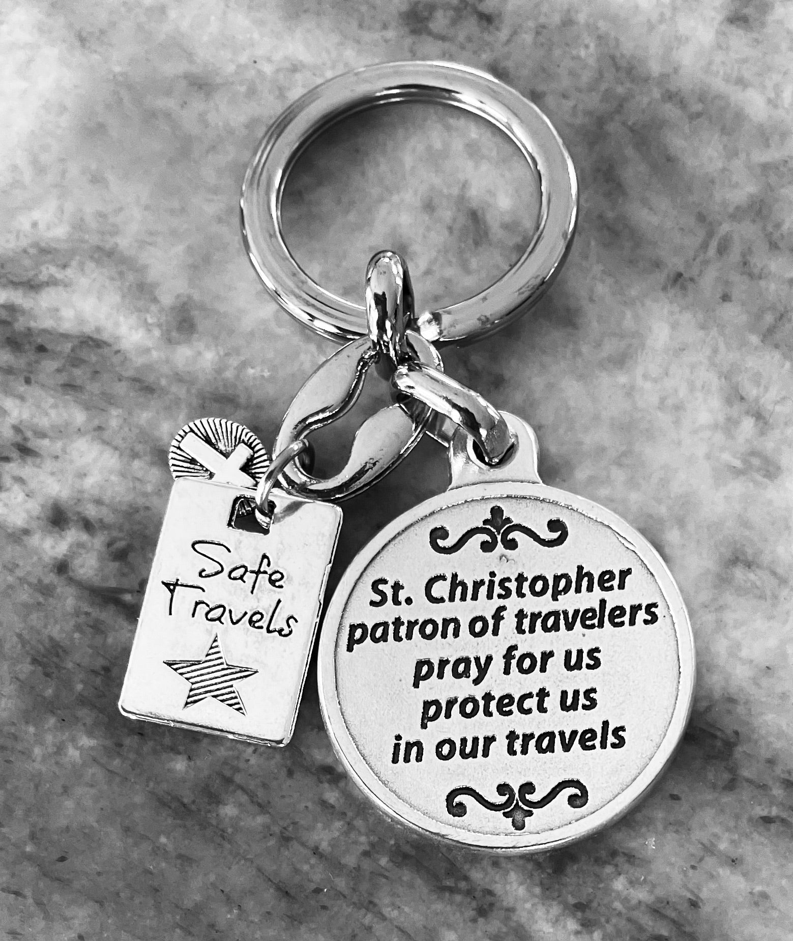 Travelers Prayer Keychain St Christopher 