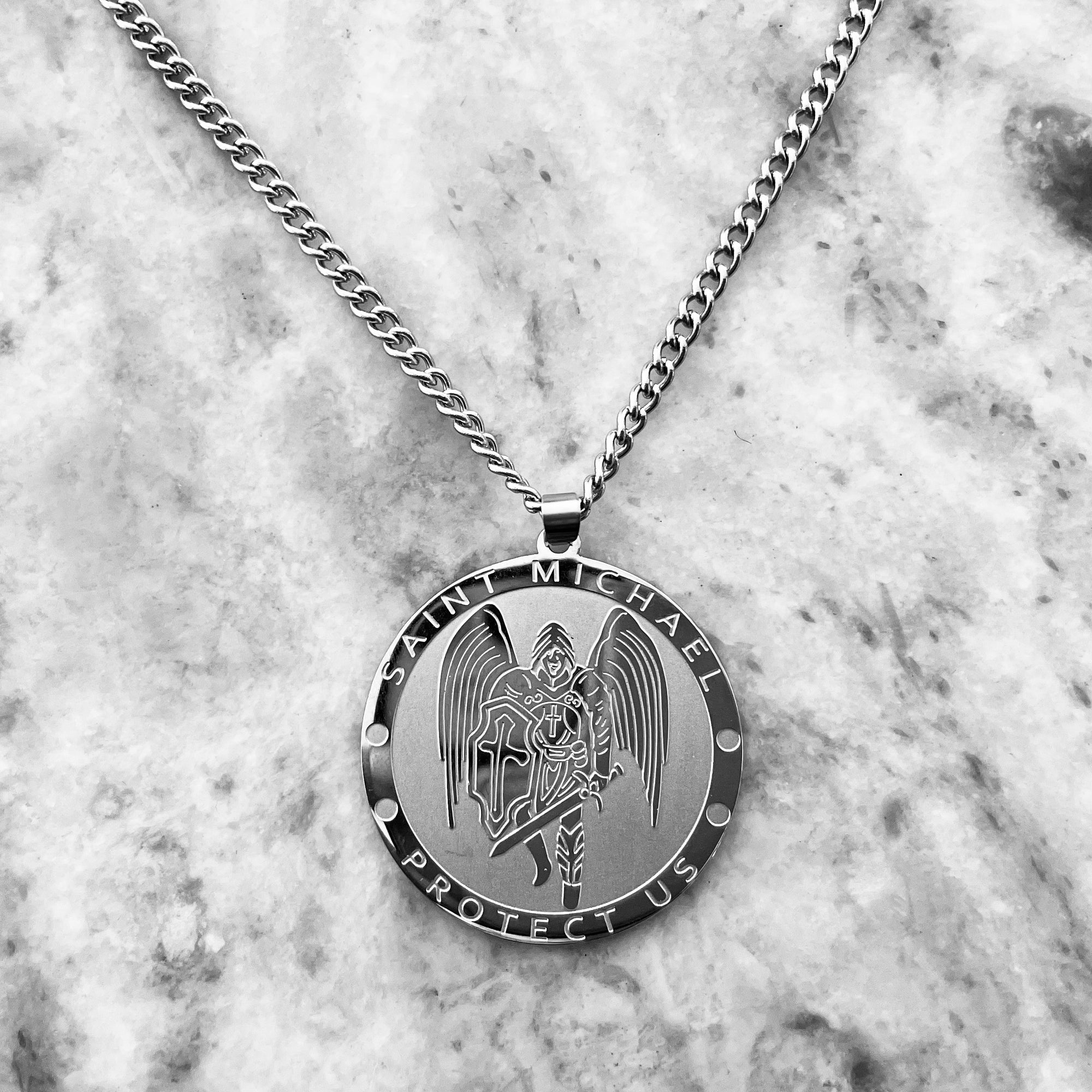 Archangel Saint Michael Pendant Necklace for him