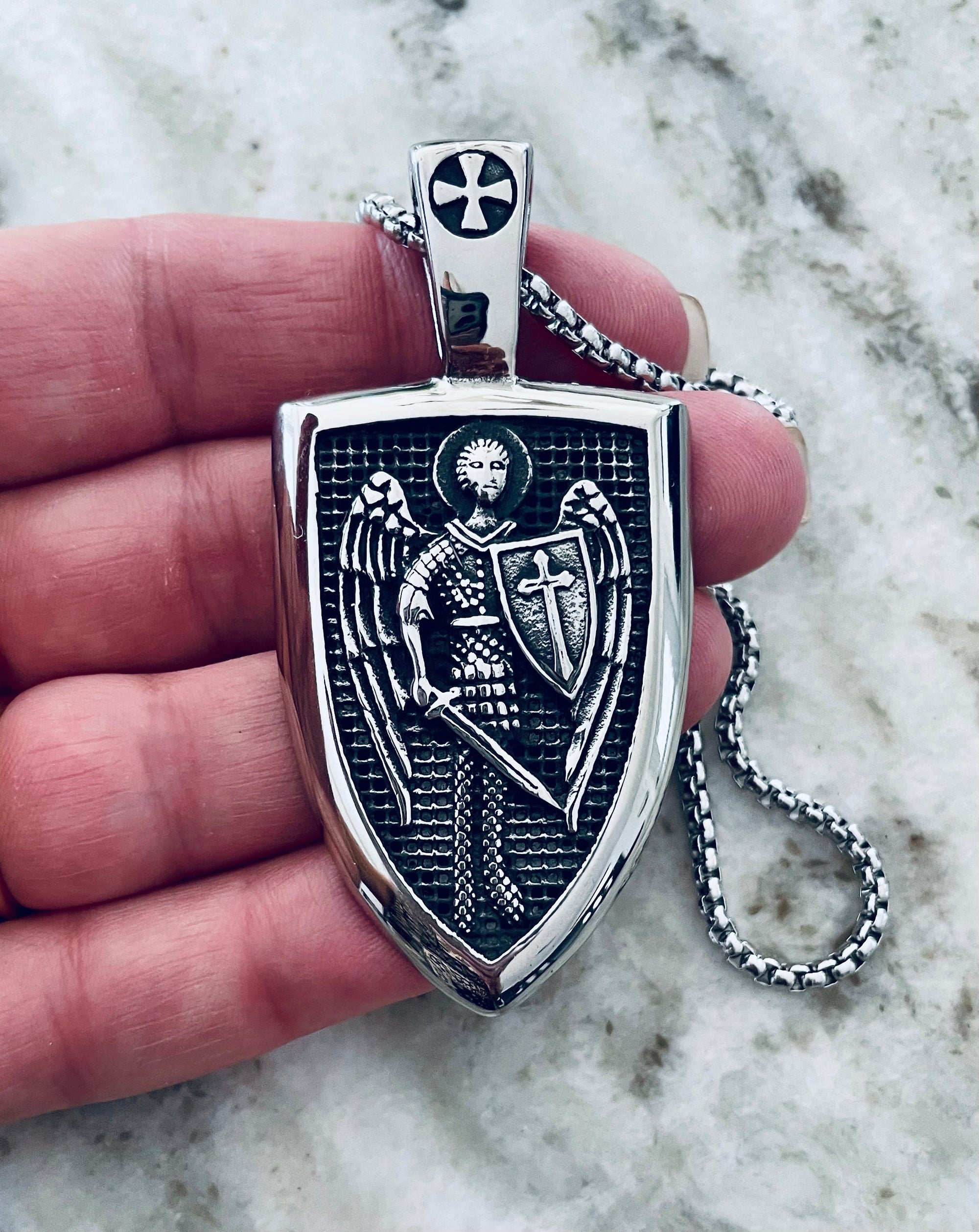 Saint Michael the Archangel Medal Necklace
