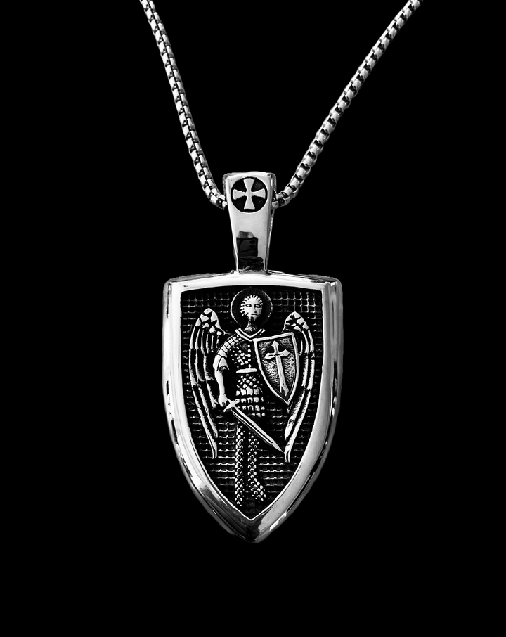 Saint Michael the Archangel Shield Necklace