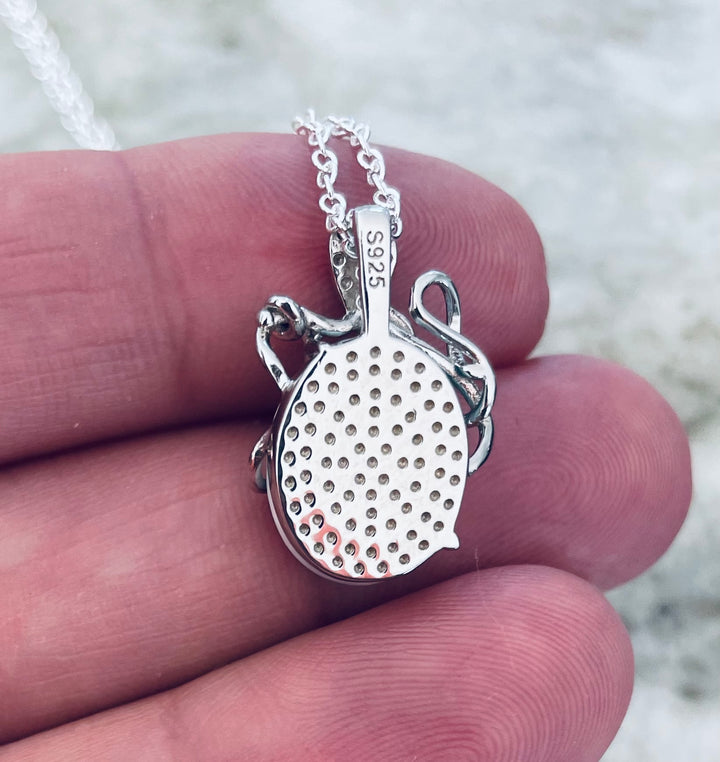 Larimar Octopus Necklace - Handcrafted 925 Sterling Silver Ocean Jewelry