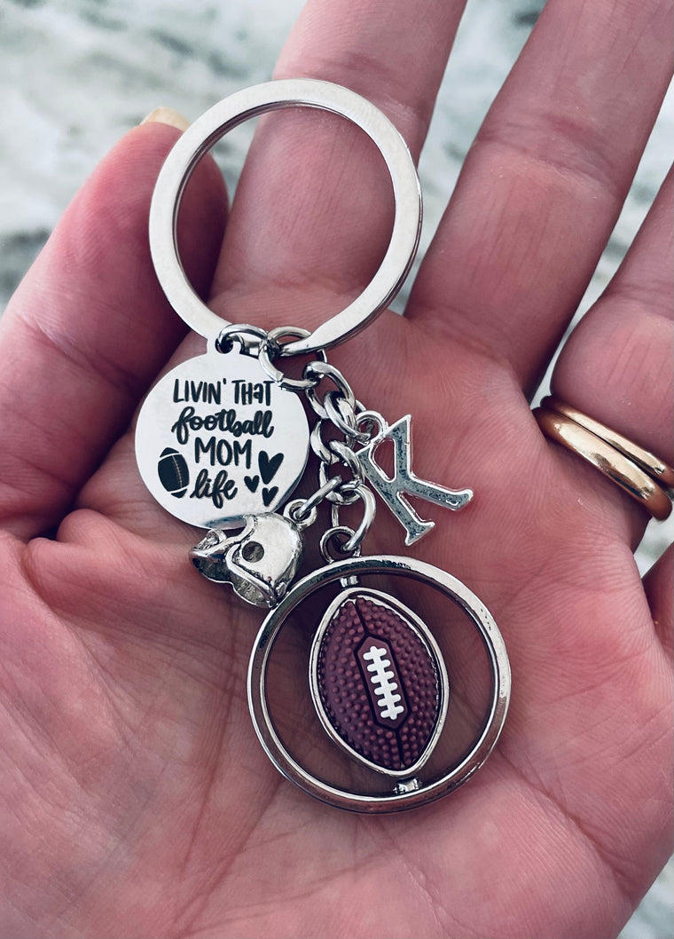Football Mom Keychain – Personalized