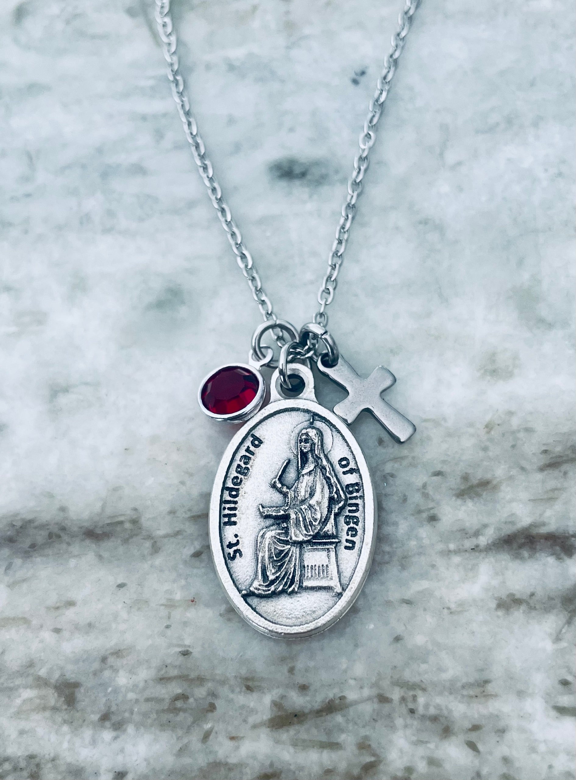 St. Hildegard of Bingen Necklace | Catholic Saint Medal Jewelry